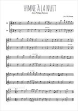 Téléchargez la partition de Hymne à la nuit
